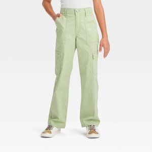 Girls' Twill Cargo Pants Green